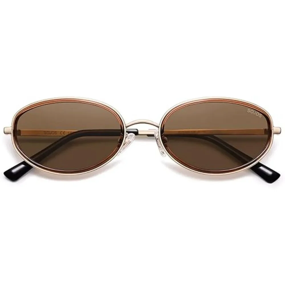 Trendy Oval Round Polarized Sunglasses for Men and Women Retro SJ1248